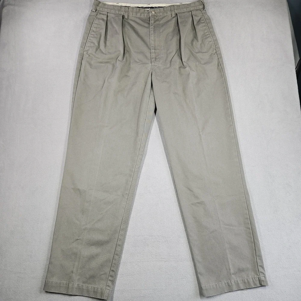 Vintage Polo Ralph Lauren Andrew Chino Pant Mens 38x32 Fits (37x31.5) Pleated